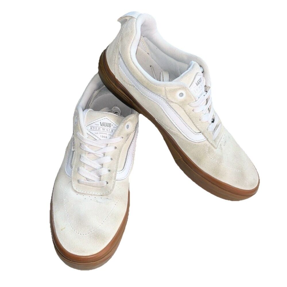 Vans Mens Kyle Walker Suede Low Top Sneaker Blanc De Blanc Gum Men Sz 8